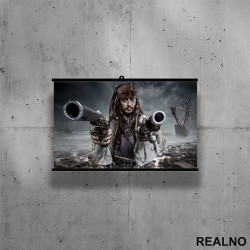 Jack Sparrow's Pistols - Grey - Pirates of the Caribbean - Poster sa nosačem
