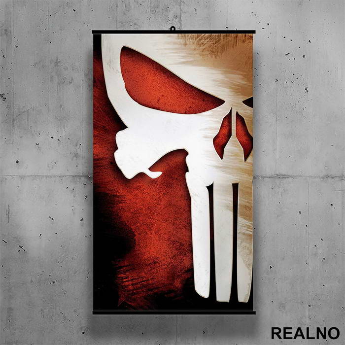 Red - Skull - Punisher - Poster sa nosačem