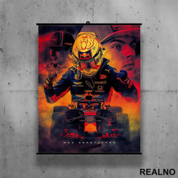 Orange Max Verstappen - Formula 1 - Poster sa nosačem