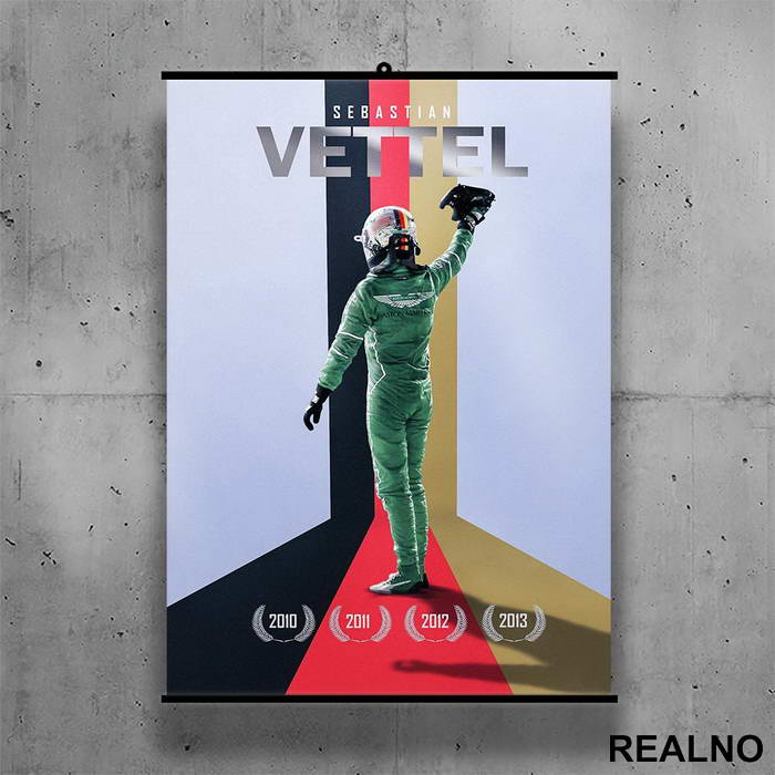 Sebastian Vettel - Formula 1 - Poster sa nosačem