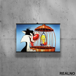 Tviti i Silvester - Crtani Film - Poster sa nosačem