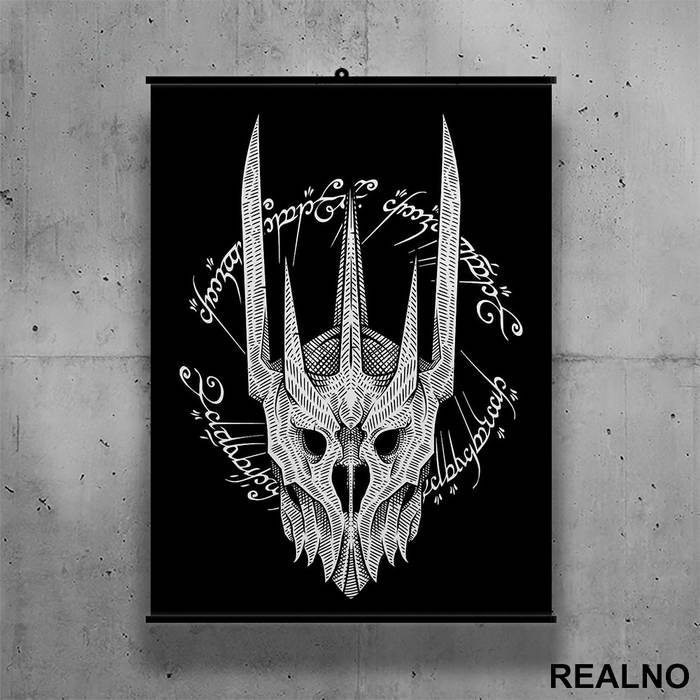 White Head Sauron - Lord Of The Rings - LOTR - Poster sa nosačem