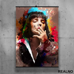Mia Wallace - Color Splash - Pulp Fiction - Poster sa nosačem Mia Wallace - Color Splash - Pulp Fiction - Poster sa nosačem