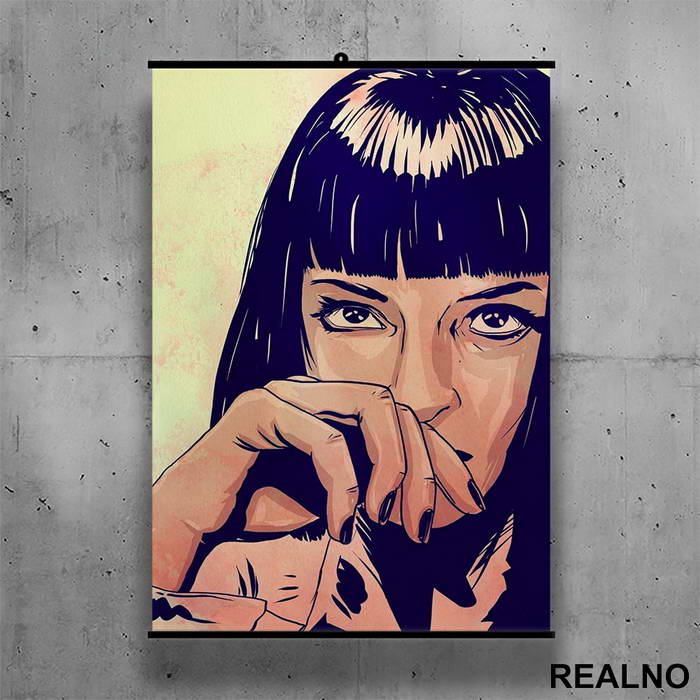 Drawing - Mia - Pulp Fiction - Poster sa nosačem