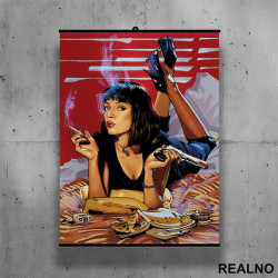 Mia Smoking On The Bed - Pulp Fiction - Poster sa nosačem Mia Smoking On The Bed - Pulp Fiction - Poster sa nosačem