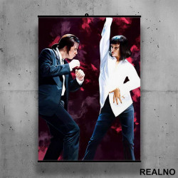 Dancing - Vincent And Mia - Pulp Fiction - Poster sa nosačem Dancing - Vincent And Mia - Pulp Fiction - Poster sa nosačem