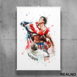 Splashing Flag - Rocky - Poster sa nosačem Splashing Flag - Rocky - Poster sa nosačem