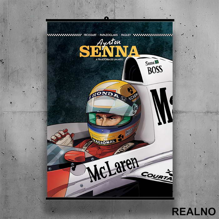 Ayrton Senna - Formula 1 - F1 - Poster sa nosačem