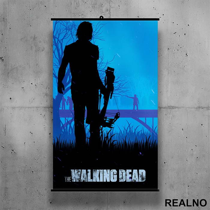 Daryl - Shadow -  The Walking Dead - Poster sa nosačem