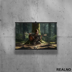 Ellie Playing Guitar - The Last Of Us - Poster sa nosačem