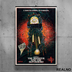Clock - Stranger Things - Poster sa nosačem