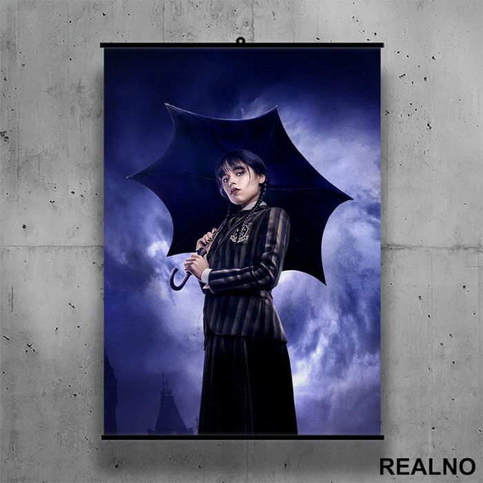 With An Umbrella - Purple Sky - Wednesday - Sreda - Poster sa nosačem