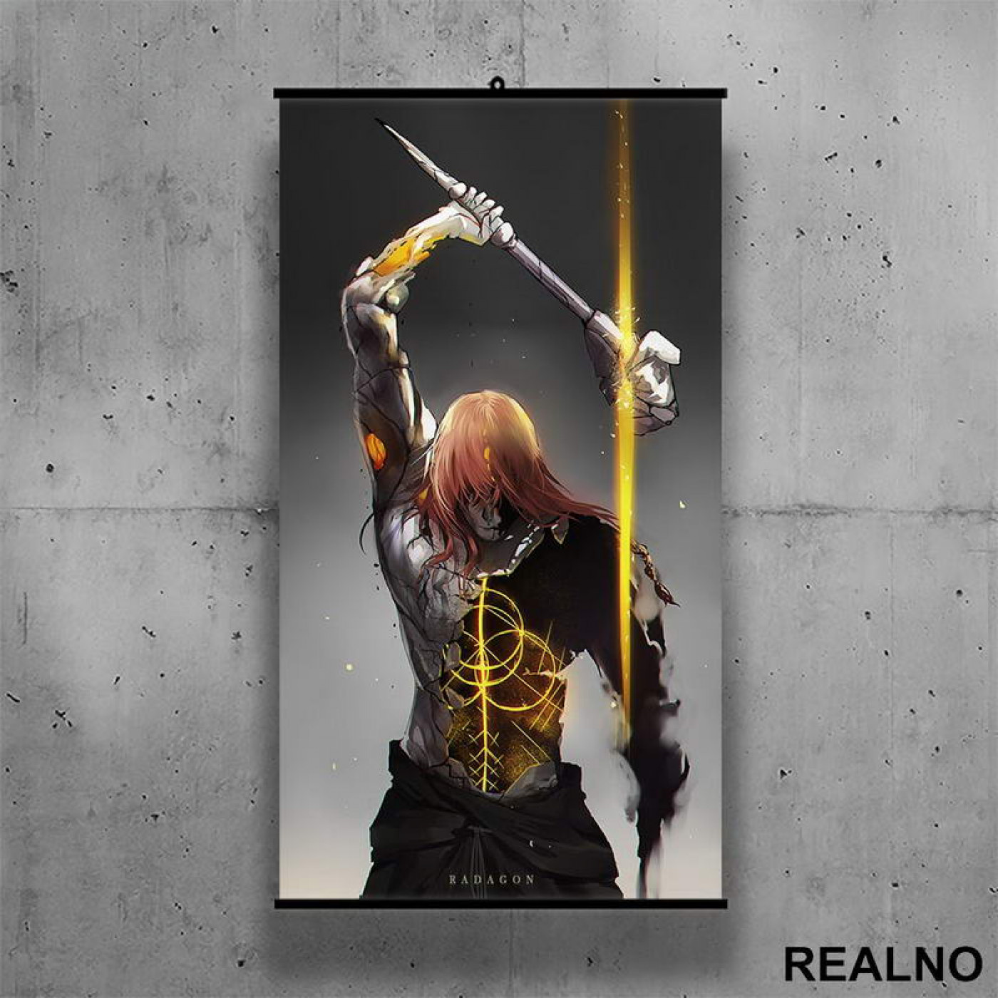 Radagon of the Golden Order Hammer Elden Ring Poster sa nosačem