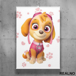 Skaj Sedi - Skye - Patrolne Šape - Poster sa nosačem