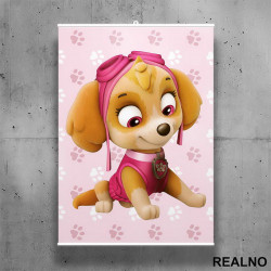 Skaj Gleda - Skye - Patrolne Šape - Poster sa nosačem