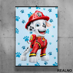 Maršal Se Smeje - Marshall - Patrolne Šape - Poster sa nosačem