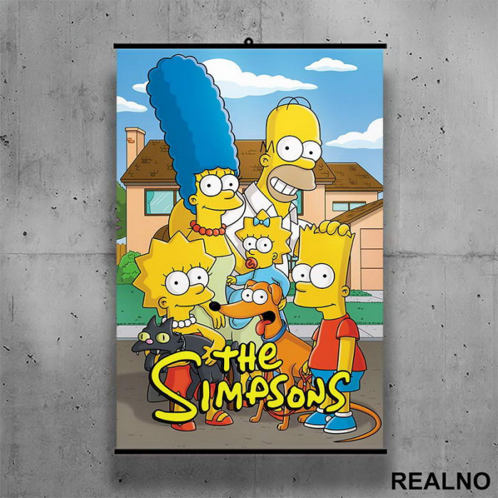 Svi zajedno - Family - The Simpsons - Simpsonovi - Poster sa nosačem