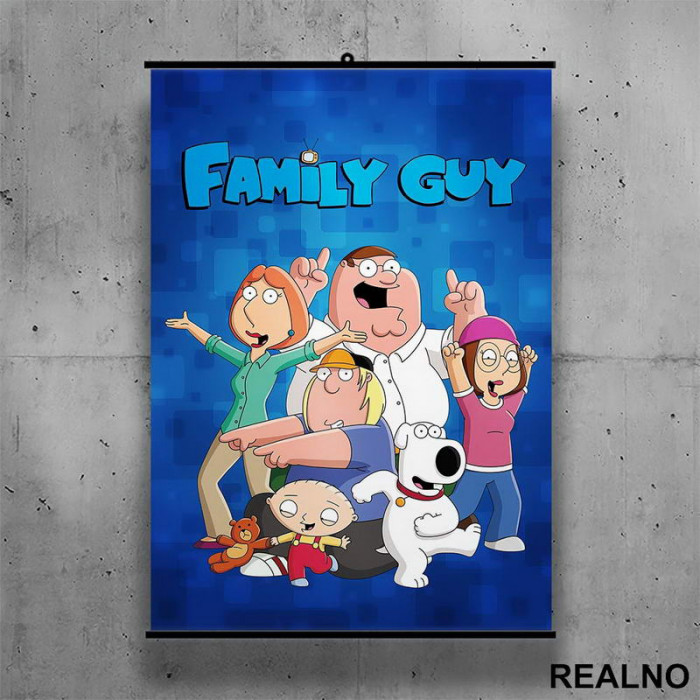 Happy Family - Blue - Family Guy - Poster sa nosačem