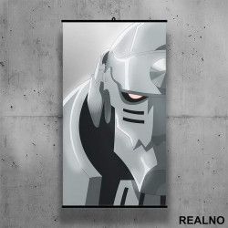 Alphonse Elric - Grey - Fullmetal Alchemist - Anime - Poster sa nosačem Alphonse Elric - Grey - Fullmetal Alchemist - Anime - Poster sa nosačem