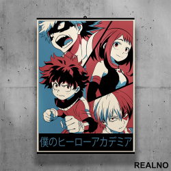 Deku, Bakugo,  Shoto And Uravity - My Hero Academia - Poster sa nosačem
