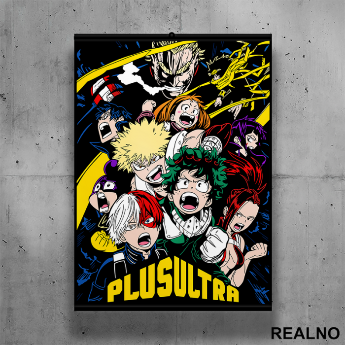 Whole Crew - Plus Ultra - My Hero Academia - Poster sa nosačem Whole Crew - Plus Ultra - My Hero Academia - Poster sa nosačem