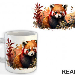 Crveni Panda I Cveće - Životinje - Šolja