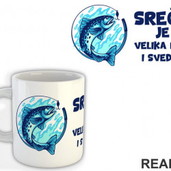 Sreća Je Velika Riba I Svedok - Pecanje - Fishing - Šolja