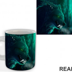Wolf - Green - Vuk - Životinje - Šolja