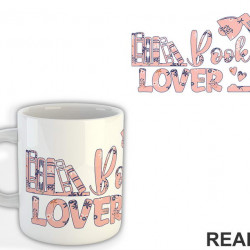 Book Lover - Pink Floral Pattern - Books - Čitanje - Knjige - Šolja