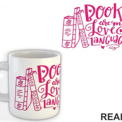 Books Are My Love Language - Pink - Books - Čitanje - Knjige - Šolja