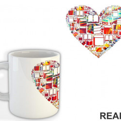 Heart Shaped Books - Colors - Books - Čitanje - Knjige - Šolja