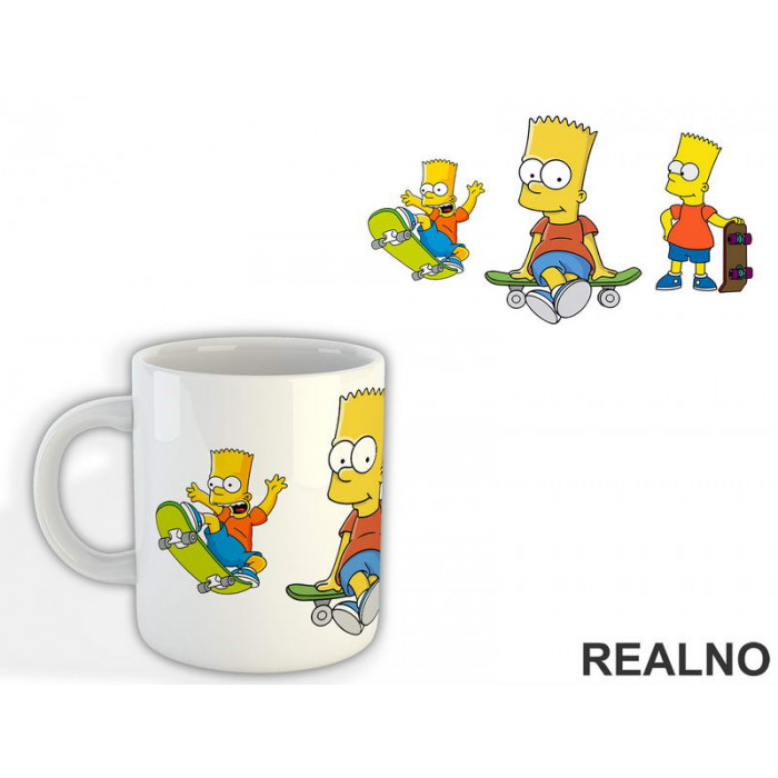 Bart Sa Skejtom - The Simpsons - Simpsonovi - Šolja