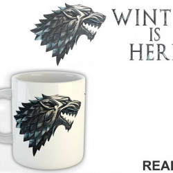 Winter Is Here - Gray Dire Wolf Sigil - House Stark - Game Of Thrones - Got - Šolja