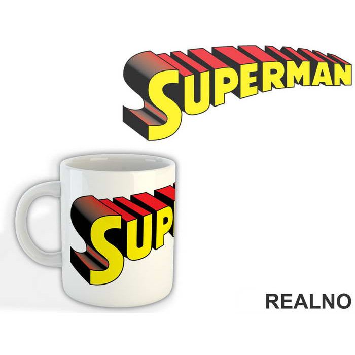 Comic Book Logo - Superman - Šolja