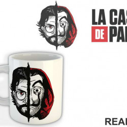 Mask Outline - La Casa de Papel - Money Heist - Šolja
