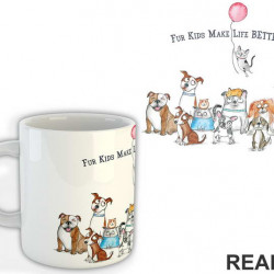 Fur Kids Make Life Better - Dog - Pas - Šolja