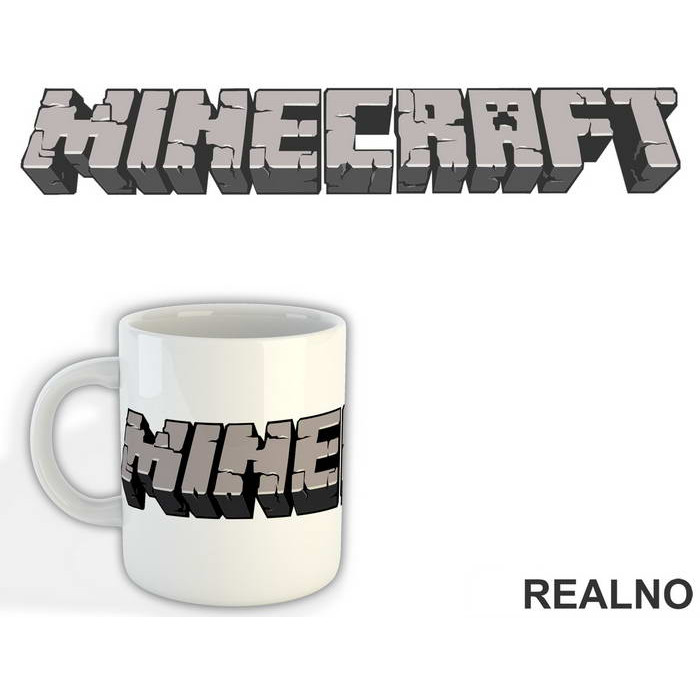 Stone Logo - Minecraft - Šolja