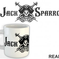 Jack Sparrow With Davy Jones Skull - Pirates of the Caribbean - Šolja