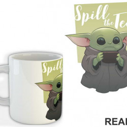 Spill The Tea - Baby Yoda - Mandalorian - Star Wars - Šolja