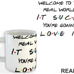 Welcome To The Real World. It Sucks - Friends - Prijatelji - Šolja