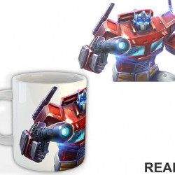 Optimus Prime Fighting With A Gun - Transformers - Šolja