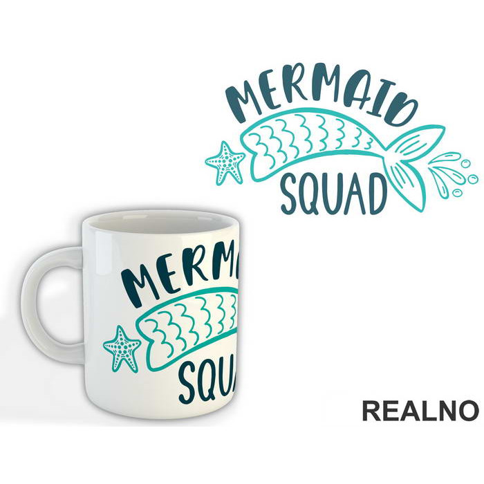 Mermaid Squad Green - Sirene - Šolja