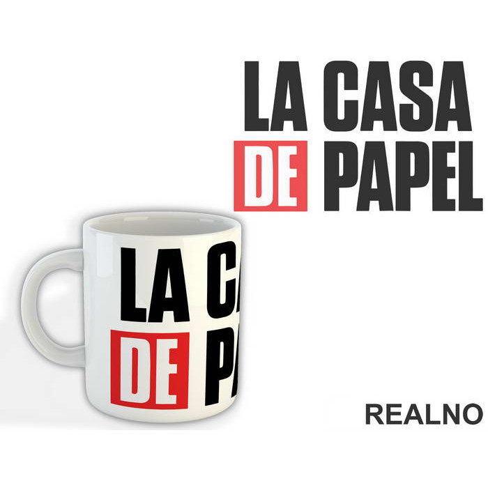 Logo Text - La Casa de Papel - Money Heist - Šolja