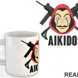 Aikido Guns And Mask - La Casa de Papel - Money Heist - Šolja