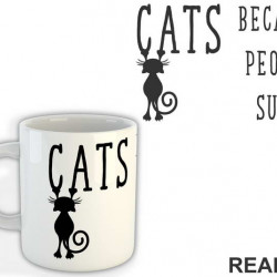Cats! Because People Suck - Mačke - Cat - Šolja