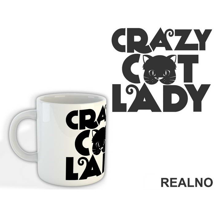 Crazy Cat Lady - Mačke - Šolja