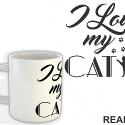 I Love My Cat - Paws Print - Mačke - Cat - Šolja