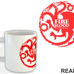 The Targaryen Sigil Fire And Blood - House Targaryen - Game Of Thrones - GOT - Šolja