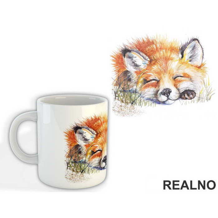 Smiling Orange Fox - Životinje - Šolja