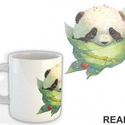Baby Panda In A Leafe Bag - Životinje - Šolja